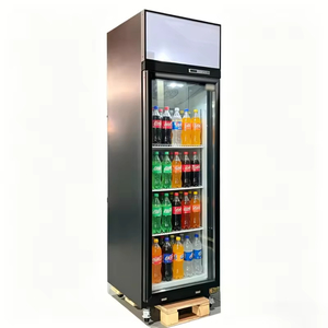 Congélateur vertical à une porte avec compresseur supérieur et porte vitrée simple pour supermarché et magasin de proximité - Product Image 2