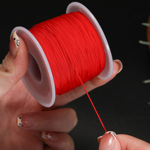 Fil tressé en nylon 0,6 mm pour la fabrication de bracelets, accessoires de bijoux DIY, petite taille, multicolore - Product Image 3