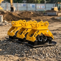 Compacteur de plaques hydraulique pour mini-excavatrice, accessoire de compactage de sol vibrant haute efficacité pour excavatrice de 1,5 à 7 tonnes