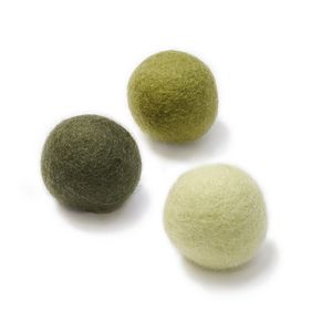 Woll-Katzenbälle, sicher, geräuschlos, weich, handgefertigt, Nepa-Wollfilzbälle, 3 Stück, bunt - Product Image 4