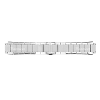 Bracelet de montre vintage rétro de luxe en acier inoxydable 22 mm, respirant, avec fermoir papillon pour montre