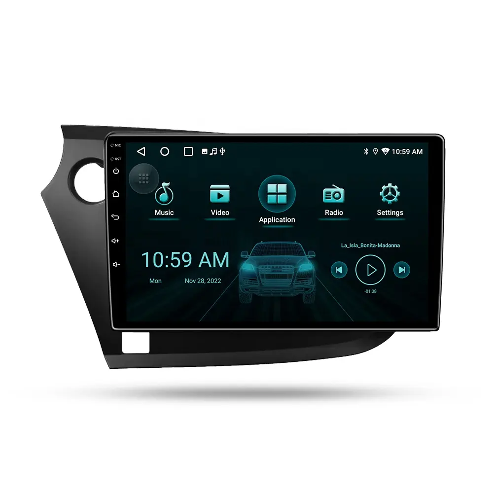 4 Core 9 Inch HD Touch Screen Car MP5 Player Auto Electronics with Wifi 1G+32G Car Android Radio for Honda Insight 2009-2014