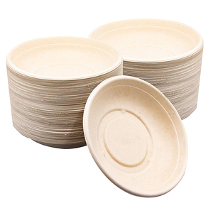 24 oz 32 oz Biodegradable Bagasse <strong>Bowl</strong> with PET Lid Sugarcane Fiber Bagasse <strong>Pulp</strong> <strong>Paper</strong> Salad <strong>Bowl</strong>