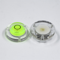 Niveau à bulle circulaire industriel à visser, niveau à bulle de précision en acrylique, précision +/-10mm, plage de mesure 0-5m
