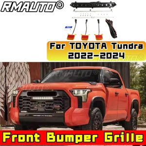 สำหรับ TOYOTA Tundra 2022-2024 ชิ้นส่วนภายนอก กระจังหน้าแบบแข่งพร้อมไฟบาร์ ชุดแต่งกันชนหน้าพร้อมไฟสำหรับรถแข่ง - Product Image 1