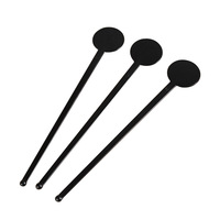 Vente en gros de bâtonnets de cocktail en plastique pour café, whisky et boisson, blanc, noir, orange, rouge, 8 pouces