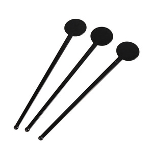 Venta al por mayor Bar Fiesta blanco negro naranja rojo 8 pulgadas cóctel Swizzle Sticks plástico café whisky bebida agitador - Product Image 3