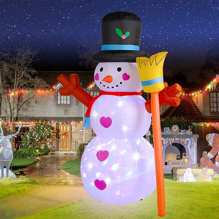 Wholesale Christmas Inflatable Snowman Indoor And Outdoor Decoration With LED Light 2022 Hot Selling