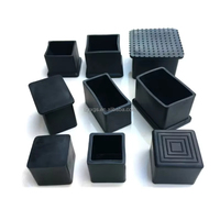LONGZHONG Embouts de protection antidérapants en PVC pour pieds de chaise carrés/ronds, noirs, protège-poussière, chaussettes de protection pour sol, bouchons de tuyaux, pour meubles