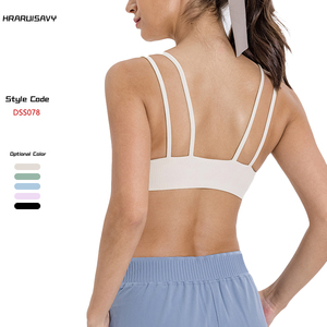 女性クロップトップセクシースポーツブラガールズワークアウトヨガウェアコンフォート高品質ジム通気性フィットネスヨガブラ - Product Image 3