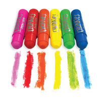 Bâtons de peinture à la craie solides lavables non toxiques Bonvada Tempera Twist Set 24 couleurs effaçables Matériel de peinture artistique pour enfants