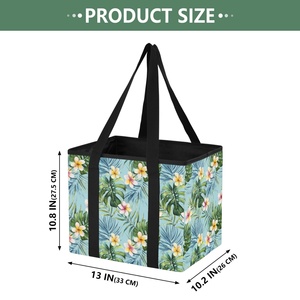Nuevo Organizador de Coche Plegable de Gran Capacidad con Estampado de Flores Hau, Ideal para Compras - Product Image 2