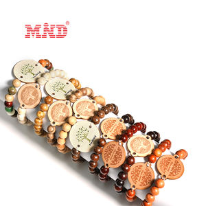 Değerli Taş Şifalı RFID NFC Bileklik Ahşap Çipli Otel Anahtar Kartı Kristal Doğal Taş Boncuklu Bilezik - Product Image 1