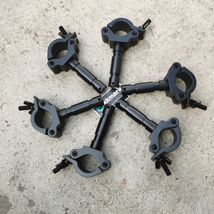 KKMARK-montaje de luz para lámpara de escenario, <span class=keywords><strong>abrazadera</strong></span> de tubo de manguera de suspensión, armazón de aluminio negro plateado de 2 pulgadas, carga de 500kg - Product Image 6