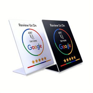 Support de table en PVC avec puce NFC, étanche, pour un accès <span class=keywords><strong>facile</strong></span> à la page d'entreprise Google <span class=keywords><strong>et</strong></span> aux avis clients - Product Image 2