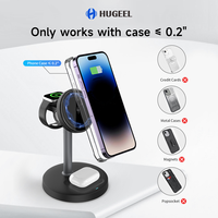 Nouveau chargeur magnétique de bureau 15W 3-en-1 2026 avec câble pour téléphone 16 15 Pro Max, montre connectée et écouteurs