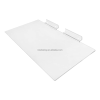 Mur à lattes personnalisé 12 ''X 6'' plat en styrène transparent étagère à chaussures présentoir mural à lamelles en acrylique