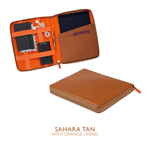 A4 Kích Thước Dây Kéo Đóng Cửa Bốn Đàn Hồi Chủ Dây Đeo Phù Hợp 10.5 ''Tablet Da Điều Hành Hi-Danh Mục Đầu Tư Công Nghệ - Product Image 4