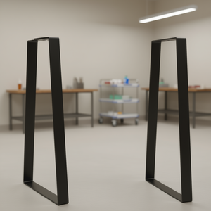 Patas de mesa trapezoidales de acero Db Wholesale de 16 pulgadas, resistentes, para gimnasio y reemplazo de muebles DIY, juego de 2 - Product Image 2