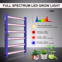 Lampe de culture LED 720W à spectre complet 4x4, puces LM301H EVO blanches 3000K 5000K, rouge lointain et UV, pour vente en gros