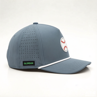 Fabricant de chapeaux, casquettes de baseball personnalisées à 5 panneaux, chapeaux à corde brodés en 3D, casquettes de baseball respirantes perforées au laser
