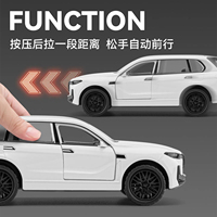 Voiture miniature BMW X7 en alliage à l'échelle 1/36, modèle de voiture à tirer en arrière pour enfants, jouets tout-terrain personnalisés en métal moulé sous pression
