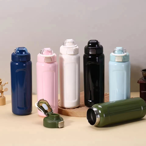 Nueva Botella Deportiva de Agua, Acero Inoxidable 304, Aislamiento al Vacío, Portátil, para Bebidas Frías, con Tapa Protectora, para Montañismo, Bebida Directa - Product Image 2