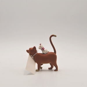 Mini cartone animato carino all'ingrosso <span class=keywords><strong>3D</strong></span> figurine di leone e gatto personalizzabili statua animale regalo Souvenir - Product Image 3