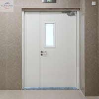 Porte coupe-feu en acier Yonking au design moderne, conforme aux normes UL, pour passage à fort trafic en milieu hospitalier