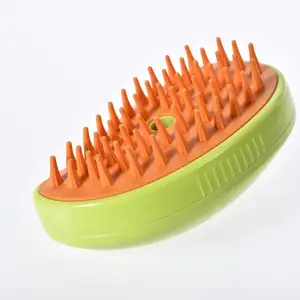 3 In 1 Steam Cat Brush Rechargeable Silicone Steam Pet Brush Cat Steam Massage Brush