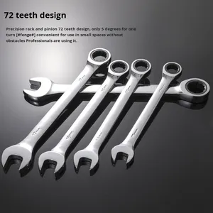 Dual-sử dụng đôi kết thúc ratcheting cờ lê nhanh chóng Cờ lê mở Kết Thúc (72 răng) Thiết lập đa chức năng vật liệu khác - Product Image 4