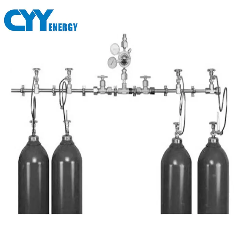 Cylindre en acier Collecteur pour oxygène azote argon remplissage