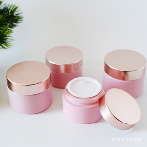 Bán Buôn 30G 50G Rỗng Matte Màu Hồng Thủy Tinh Kem Bơ Chà Lọ Container Trong Matte Rose Gold Nắp Cho Son Dưỡng Môi Dầu - Product Image 2