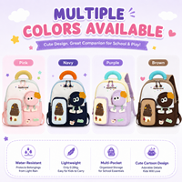 Mochila Escolar Personalizada para Niños, Ligera, Resistente al Agua, con Dibujos Animados, para Estudiantes de Primaria, con Múltiples Bolsillos