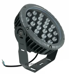 户外 IP65 铝圆形设计 24w dmx512 rgb 彩色 led 泛光灯