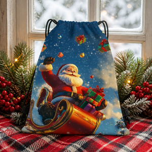Custom Multicolor <b>Drawstring</b> <b>Bag</b> Promotion <b>Drawstring</b> <b>Bags</b> Christmas Patterned Cute <b>Drawstring</b> <b>Bag</b> - Product Image 5