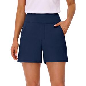 Shorts Deportivos FOXA para Mujer, Cintura Alta, 5 Pulgadas, Verano, Casual, para Golf, Ejercicio, Running, con Bolsillos, Transpirables, Spandex, Poliéster - Product Image 1