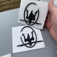Emblème de capot Trident Maserati, insigne de garde-boue latéral, logo de lettre arrière, accessoires de décoration automobile