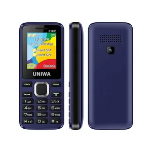 UNIWA E1801 جاهزة للشحن بشاشة بوصة تصميم غير قابل للانزلاق بطارية هاتف بسعر منخفض في المخزون هواتف لوحة المفاتيح