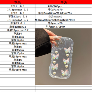 Clear Wave Epoxy Phone Case para iPhone 16 <span class=keywords><strong>Pro</strong></span> <span class=keywords><strong>Max</strong></span> 15 14 13 12 Cute Girls Funda para <span class=keywords><strong>Huawei</strong></span> <span class=keywords><strong>P60</strong></span> 70 Mate 60 70 <span class=keywords><strong>Pro</strong></span> Butterfly Cases - Product Image 6
