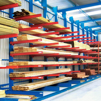 Étagère cantilever robuste à 5 niveaux pour le stockage de arbres de transmission automobiles, pneus, bobines de câbles logistiques, colis longs et étagères personnalisées