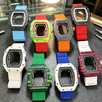 Montre automatique de luxe pour homme en fibre de carbone TPT de haute qualité, ultra-fine, squelette, mécanique, pour affaires et mode