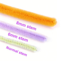 Bâtonnets de laine créatifs de 6 mm en vrac pour loisirs créatifs, matériaux bruts DIY, fournitures d'art manuel, fils pelucheux colorés
