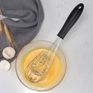 Batteur à œufs portable en acier inoxydable, outil de cuisine domestique multifonctionnel pour la pâtisserie, fouet semi-automatique compatible lave-vaisselle - Product Image 3