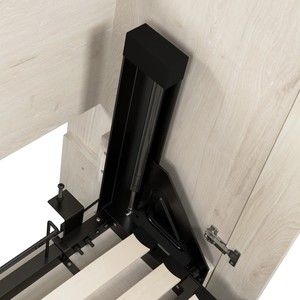 Wood Murphy Bed and Shelving <strong>Unit</strong> with Drawer and Doors - Product Image 5