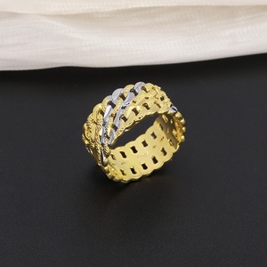 Anillo de Boda para Hombre Jxx de Alta Calidad, Chapado en Oro de 24K, Estilo Clásico de Dos Tonos, Joyería al por Mayor Hecha de Latón - Product Image 5