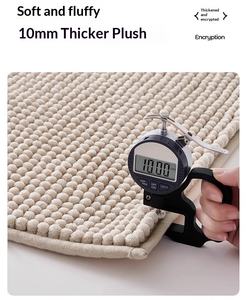 Bathroom Rugs Mat 30x20 Extra Soft Absorbent Chenille Washable Quick Dry Stain Resistant Non-Slip Latex Backing Grey Home Decor - Product Image 5