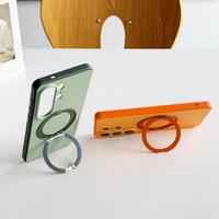 Coque de téléphone magnétique rotative à 360° pour S26plus/S25Ultra, design animal, bords souples, dos rigide en acrylique, protection intégrale