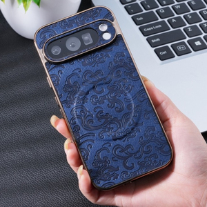 Funda magnética de cuero PU con flores Vintage para Google <span class=keywords><strong>Pixel</strong></span> 9Pro XL 8A 8 Pro, funda de carga inalámbrica suave a prueba de golpes - Product Image 1