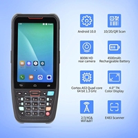 Smartphone Android 13 robuste IP67, 4 Go de RAM, lecteur de codes-barres 2D, terminal de collecte de données mobile avec écran de 4,0 pouces en stock